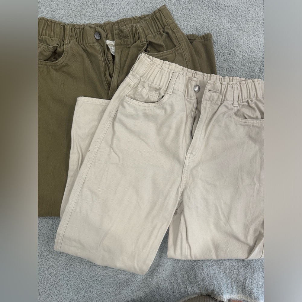 Lot of 2 paper bag 100% cotton pants H&M